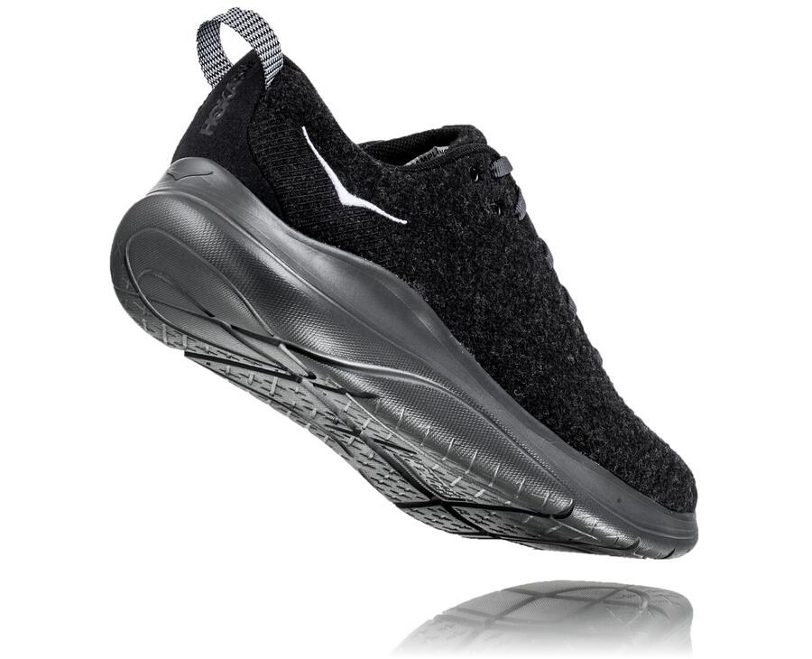 Hoka One One Tenisky Panske Čierne - Hupana Flow Wool - 78614-IWSO